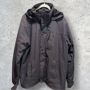 IZOD Men’s Dark Grey Mid weight Fleece Jacket W/ Hood